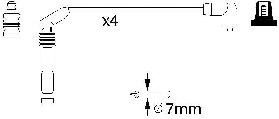 Bosch 0986357126 - Zündleitung - 4er Set