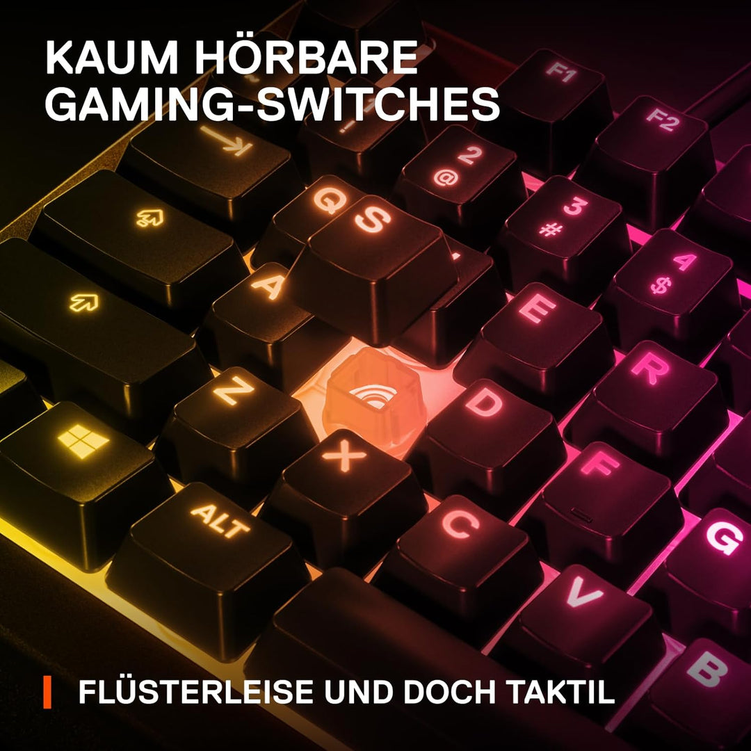 SteelSeries Apex 3 TKL - RGB, USB-A, Gaming-Tastatur - Kompakter Tenkeyless-Formfaktor - 8-Zonen-RGB