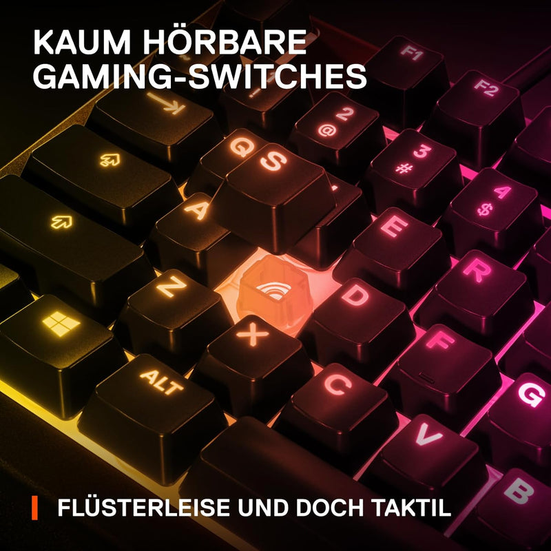 SteelSeries Apex 3 TKL - RGB Gaming-Tastatur - Kompakter Tenkeyless-Formfaktor - 8-Zonen-RGB-Beleuch