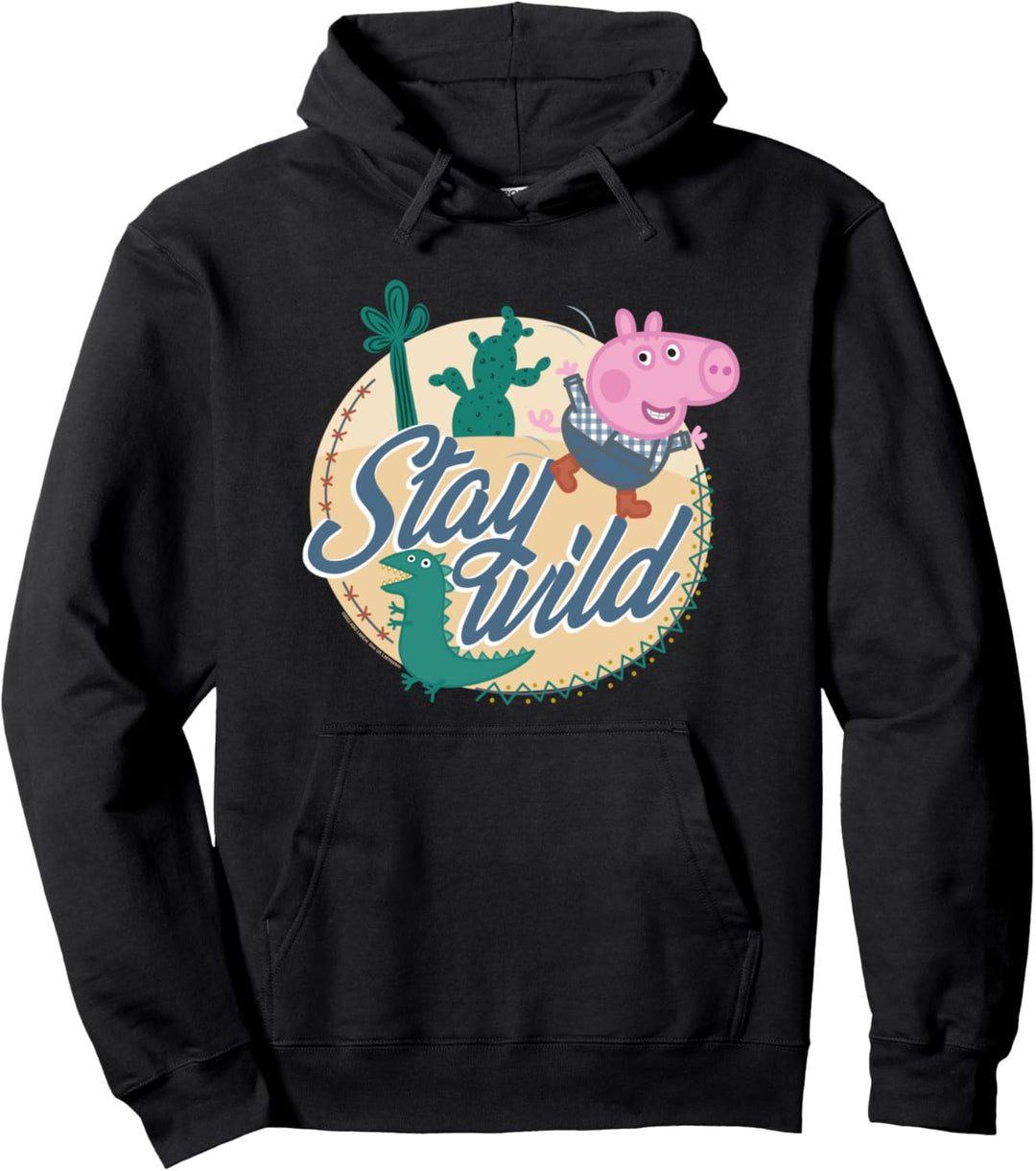 Peppa Wutz Stay Wild With George Pig Pullover Hoodie