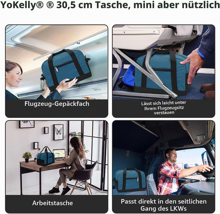 Sporttasche klein, Reisetasche 12L Mini Handgepäck Tasche für Weekender, Fitnesstasche 30x20x25cm-He