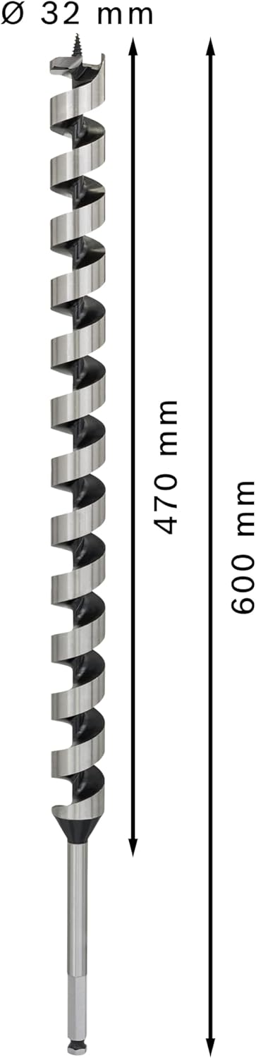 Bosch Accessories Holzschlangenbohrer mit 1/4"-Sechskantschaft (Ø 32 mm) Durchmesser: 32/Gesamtlänge