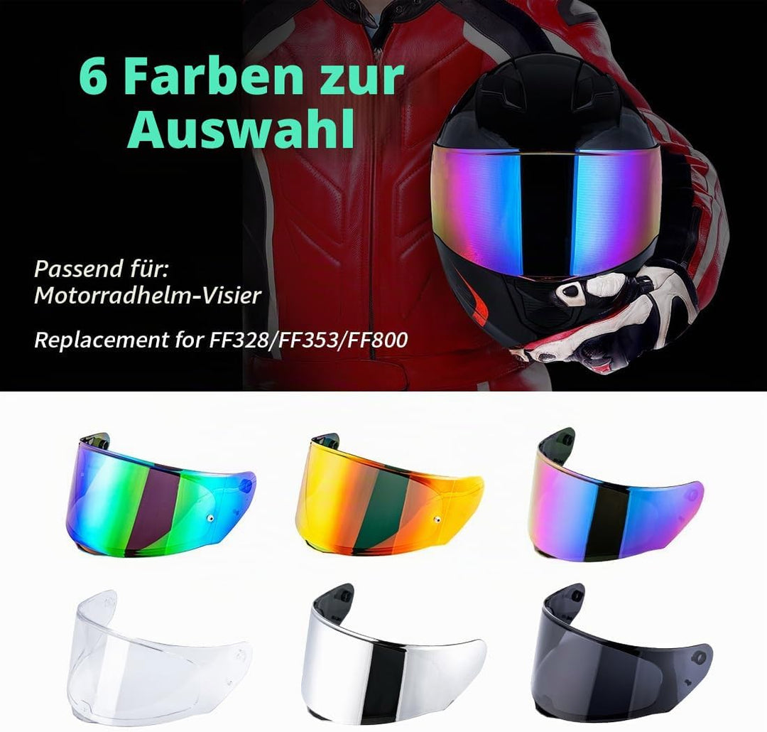 Helmvisier für LS2 FF328/FF353/FF800,Motorradhelm Visier,Motorrad Windschutz Helm Objektiv Visier Vo