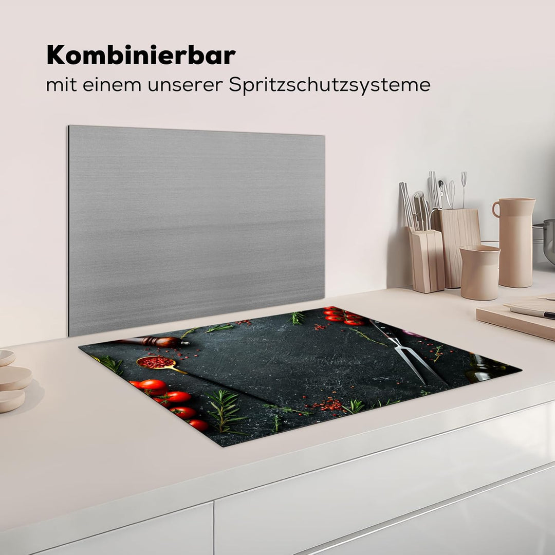 Herdabdeckplatte 70x52 cm Einteilig Herdabdeckung Abdeckplatte für Ceranfeld Abdeckung Induktionskoc