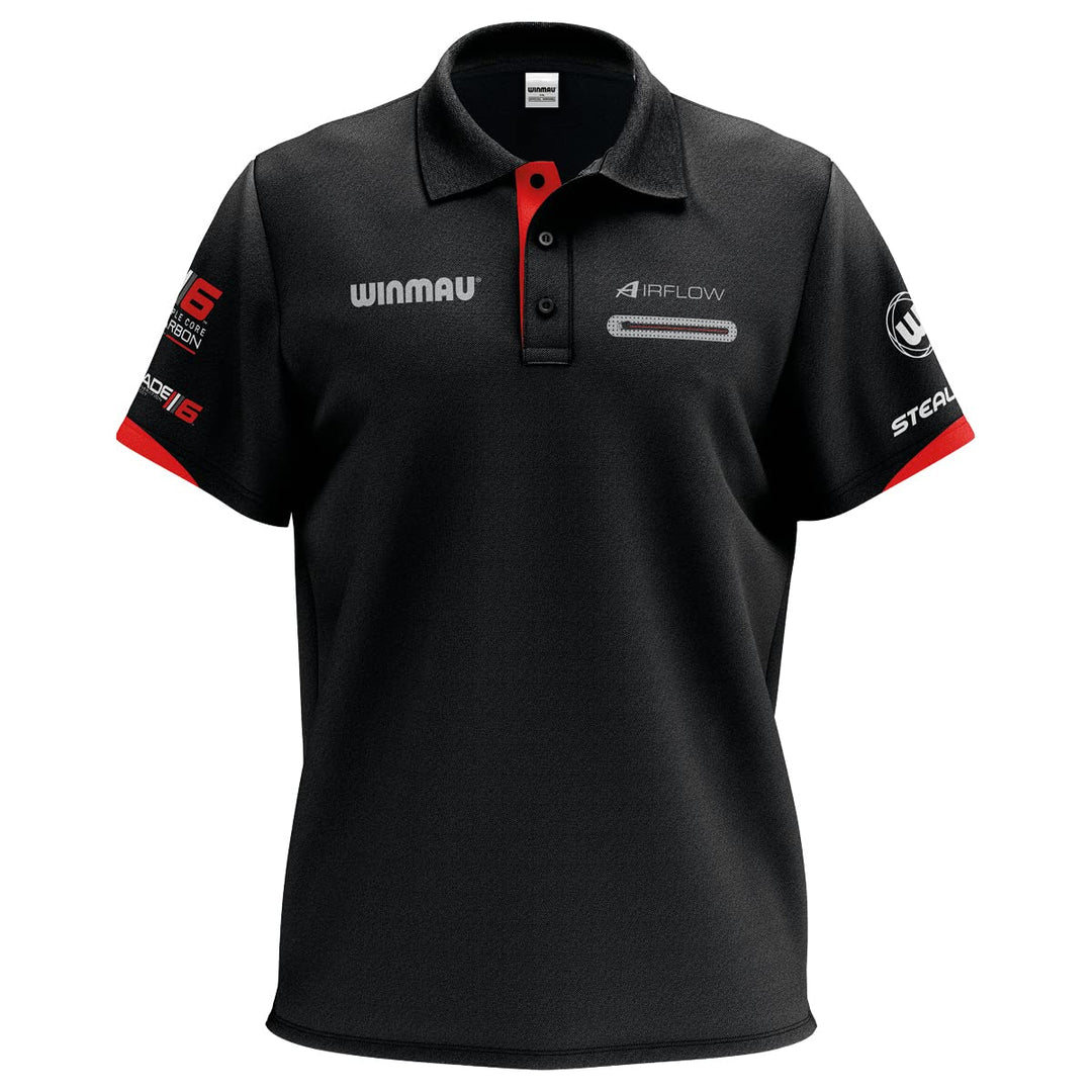 WINMAU Pro-Line Blade 6 Darts Shirt Extra extra extra gross Schwarz, Extra extra extra gross Schwarz