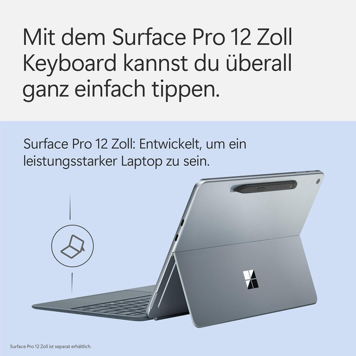 Microsoft Surface Pro 12" Keyboard mit Slim Pen | kompatibel mit Surface Pro 12" | QWERTZ | Ozean Ke
