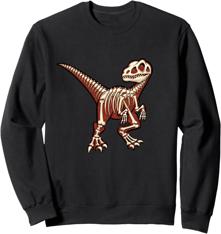 Urzeit Velociraptor Raptor Skelett Dinosaurier Dino Sweatshirt