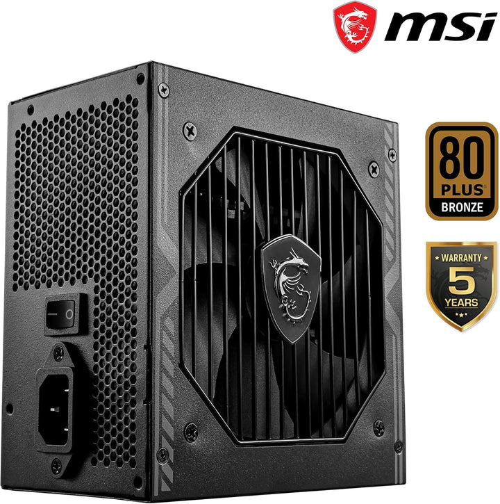 MSI MAG A650BN UK-Netzteil, 650 W, 80 Plus Bronze-Zertifiziert, 12 V Single-Rail, DC-to, MAG BRONZE