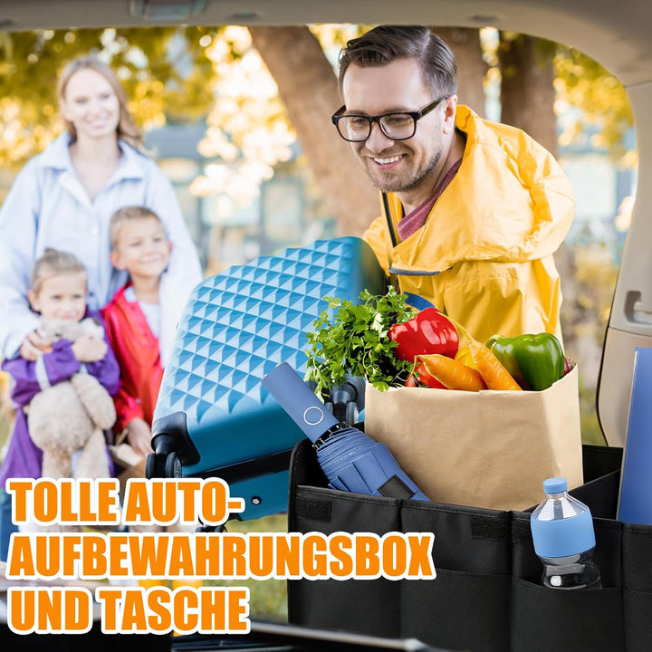 ZOCONE 2 Stück Kofferraum Organizer Auto Faltbox, 60 * 36 * 30cm Gross Kofferraumtasche Faltbar und