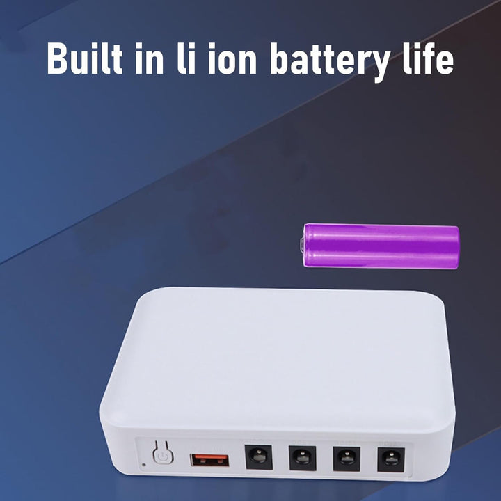 Eujgoov Mini UPS Battery Backup Unterbrechbar Stromversorgung 7500mah für Router Modem Home Office (