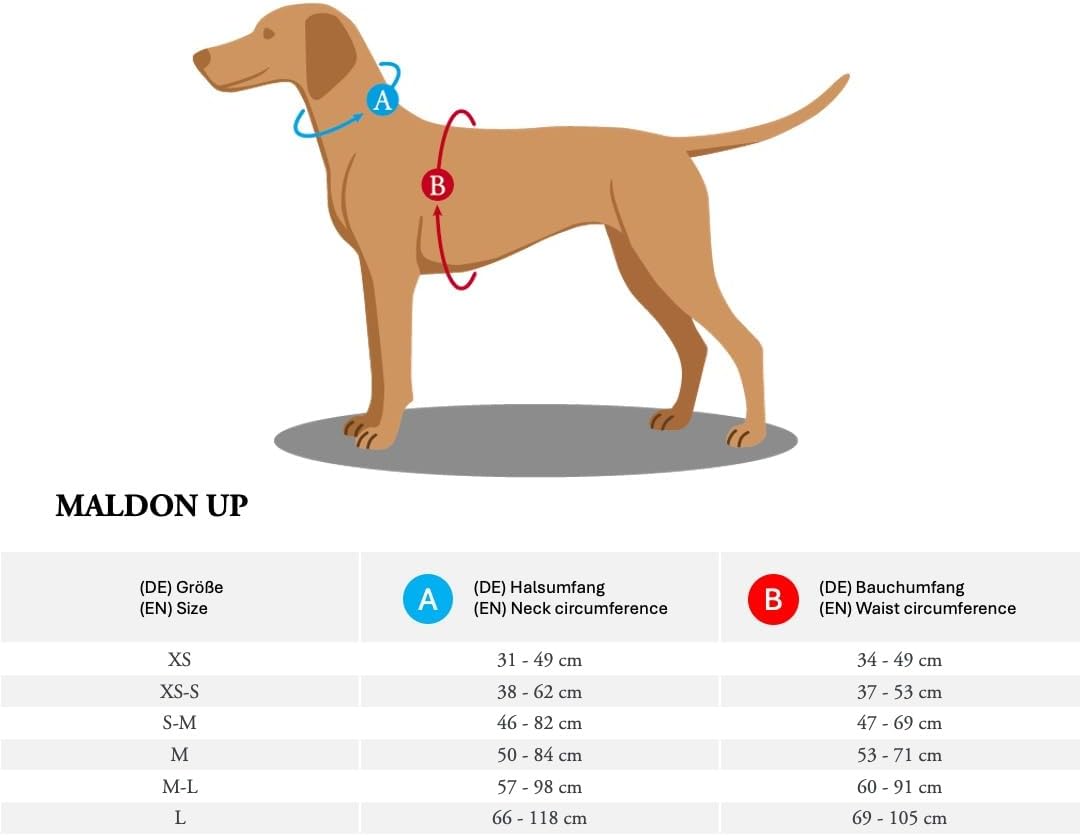 Hunter Hundegeschirr Maldon UP, Farbe: orange/grau, weich gepolstert & komfortabel, stark reflektier