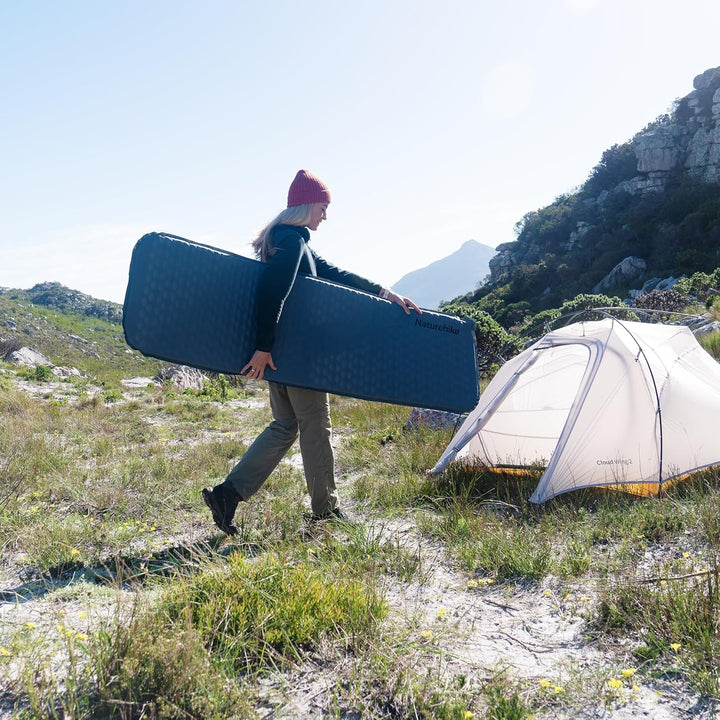 Naturehike Isomatte Selbstaufblasend Outdoor Camping Selbstaufblasende Isomatte – 3,5cm Dick mit Kle