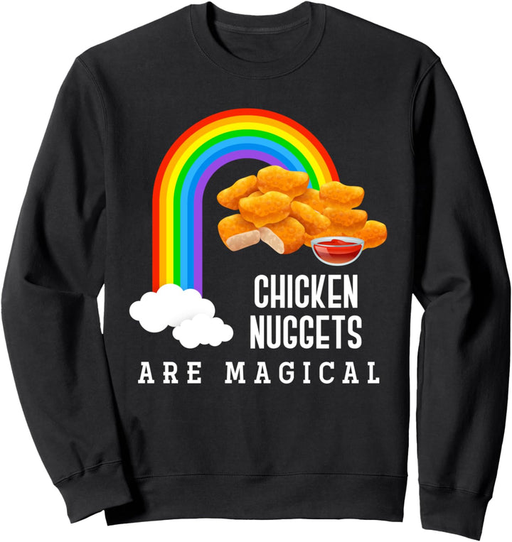 Regenbogen Ungesundes Essen Geschenk Chicken Nuggets Sweatshirt