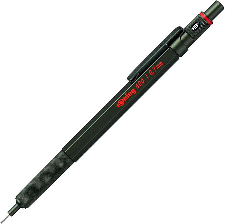 rOtring 600 Druckbleistift | 0,7 mm | Grün | Ergonomisches Vollmetallgehäuse Grün 0.7 mm, Grün 0.7 m