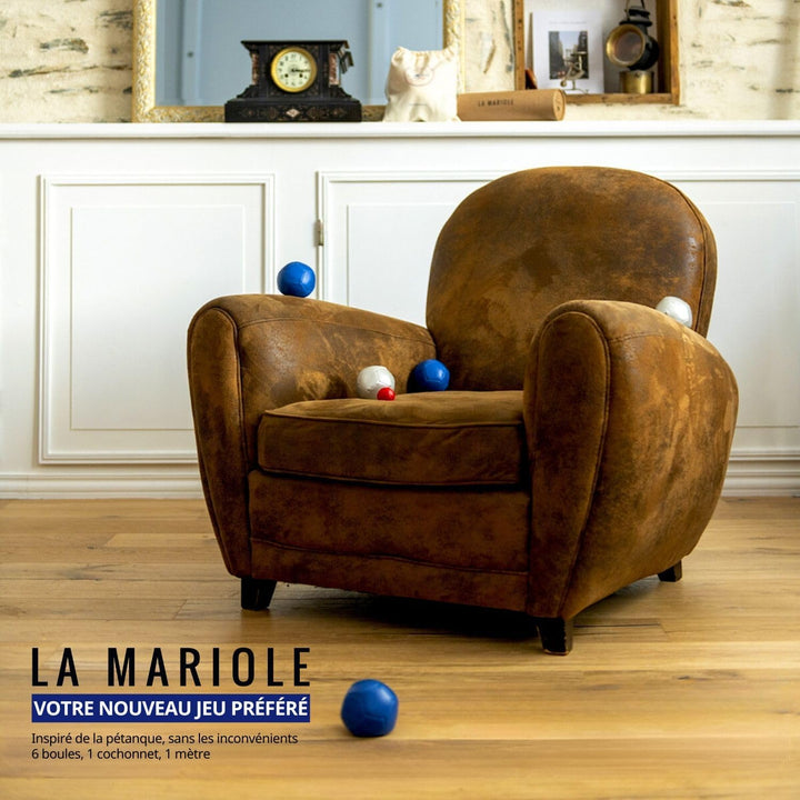 LA MARIOLE – Boccia-Kugeln für alle Terrain Innen und Aussen – Offizielles Pack V4 Schwarz und Gold,