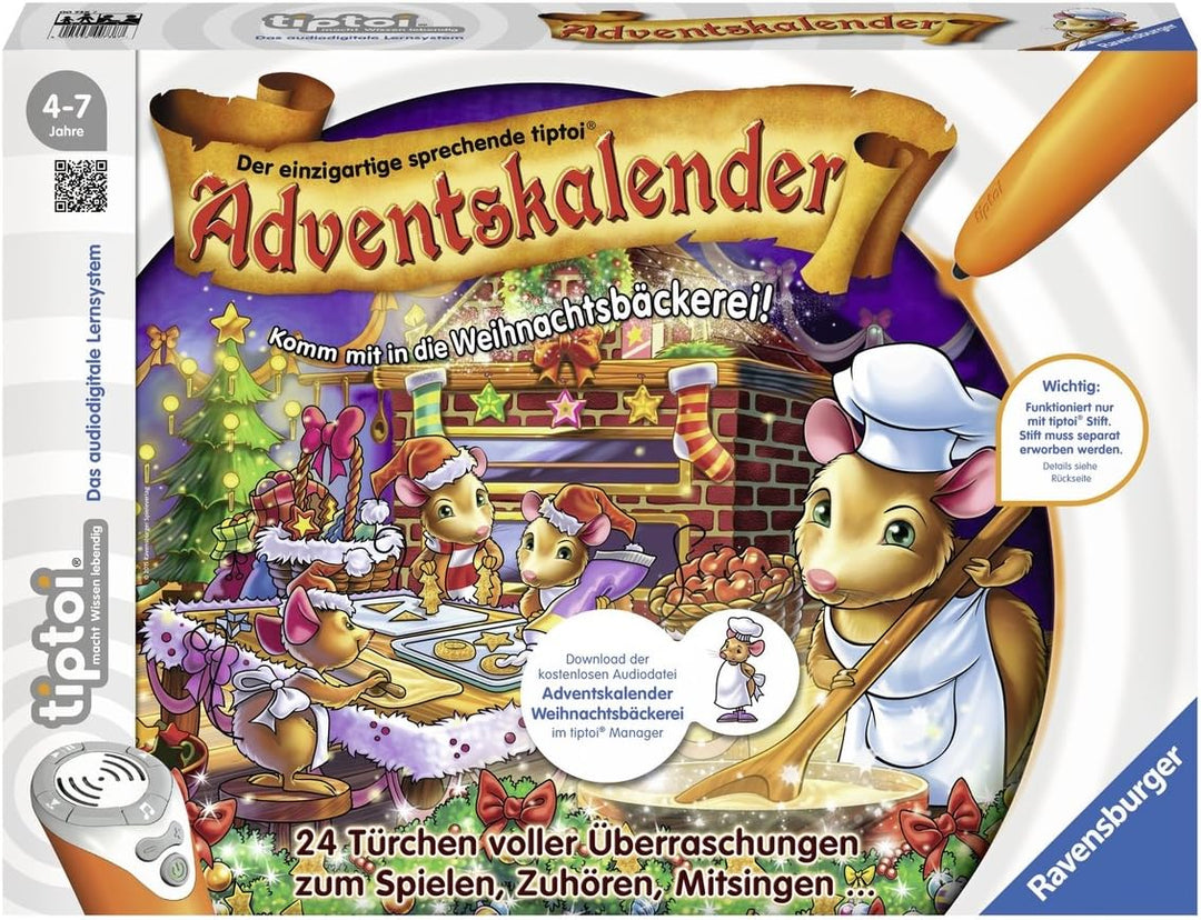 Ravensburger 00738 - tiptoi Adventskalender In der Weihnachtsbäckerei