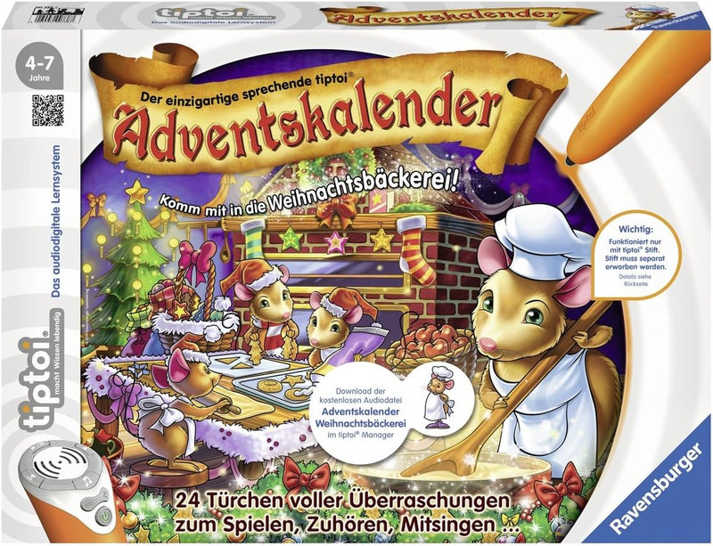 Ravensburger 00738 - tiptoi Adventskalender In der Weihnachtsbäckerei