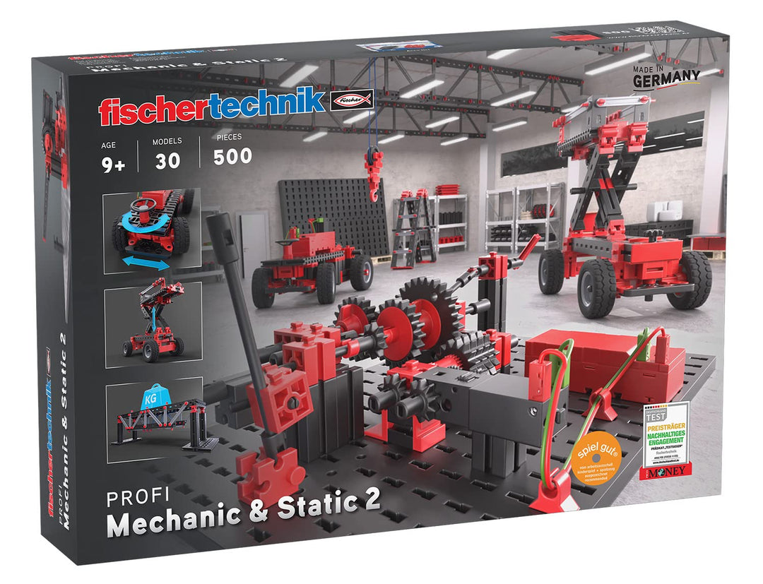 fischertechnik 536622 ADVANCED Mechanic & Static 2 – Bausatz für Kinder, Experimentierkasten mit 30