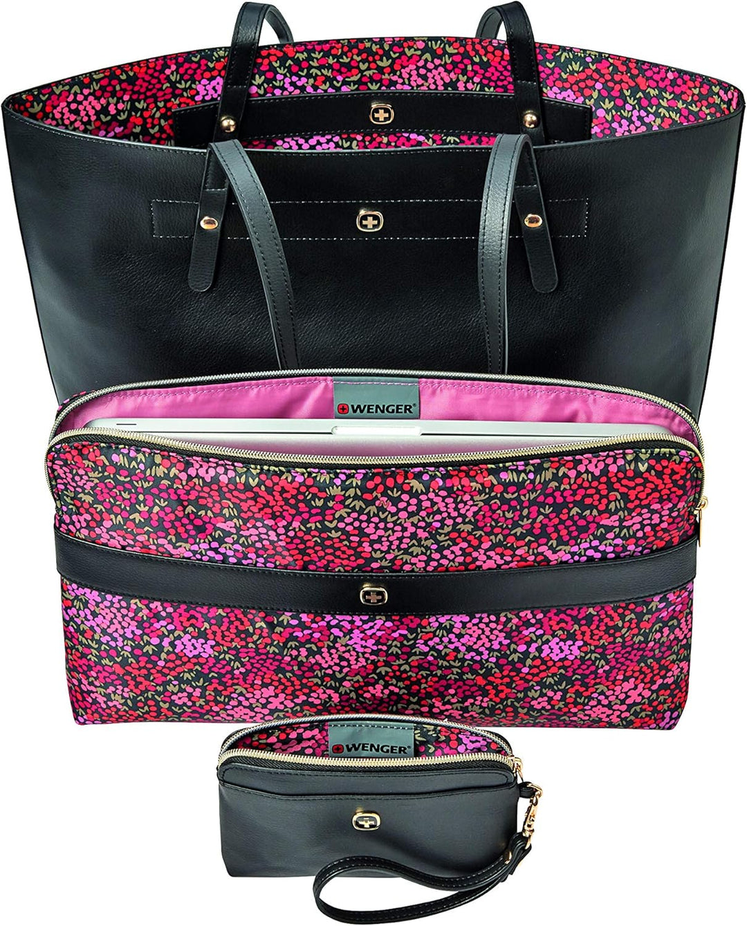 WENGER 604807 MarieSol 4-in-1 doppelseitige Tragetasche mit entfernbarer 14” Laptop Hülle (20 Liter)
