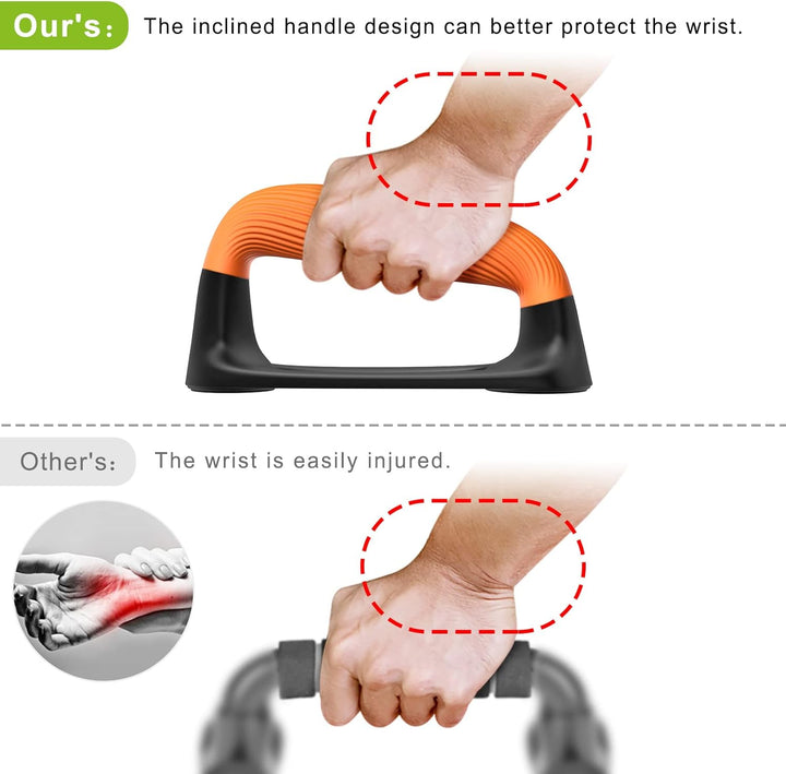 Kipika Liegestützgriffe für Zuhause – Push-Up Bars mit Anti-Rutsch-Unterseite,Soft Handles,Set of 2