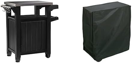 Keter BBQ Beistelltisch Unity & Rayen AA236 Schutzhülle für Grill, rechteckig, PEVA (Polyethylen-Vin
