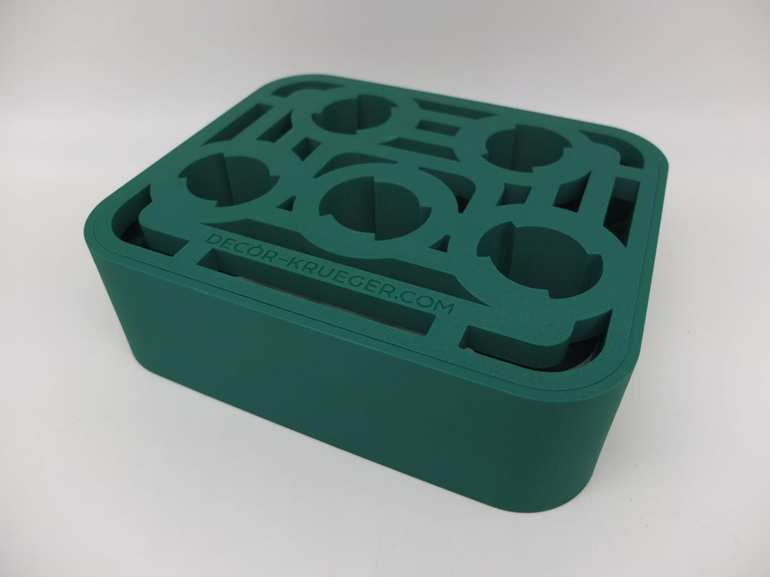 Halter Aufsteller für Kenwood Chef Nudelvorsatz Pasta für 5 Aufsätze Art Deco Stil (Dark Green), Dar