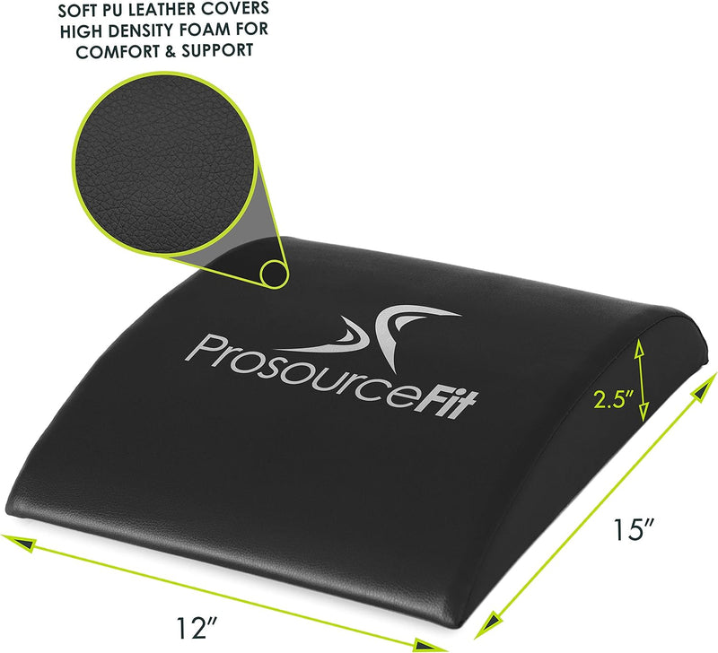 ProSource Bauchtrainer AB Matte 38,1 x 30,5 cm Hohe Dichte Core Trainer Schwarz, Schwarz