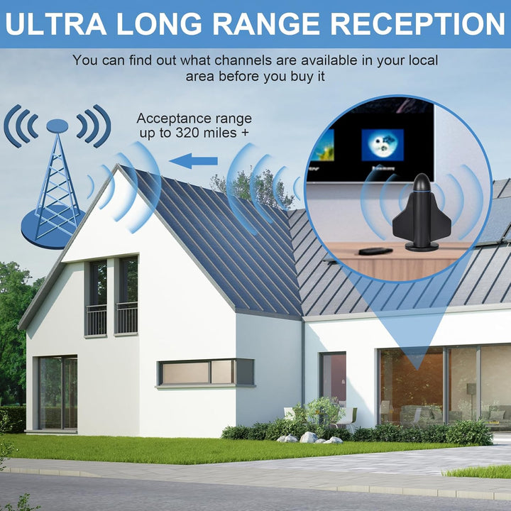 DVB-T/DVBT2 Antenne, 4K 1080P Digitale TV-Antenne, leistungsstarke HDTV-Antenne für den Innen- und A