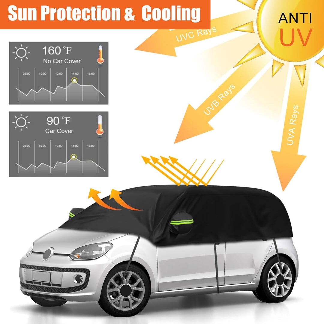 Autoabdeckung Wasserdicht Ersatz für VW UP/SEAT MII//Skoda Citigo 2011-2024, Halbgarage, Autohülle A