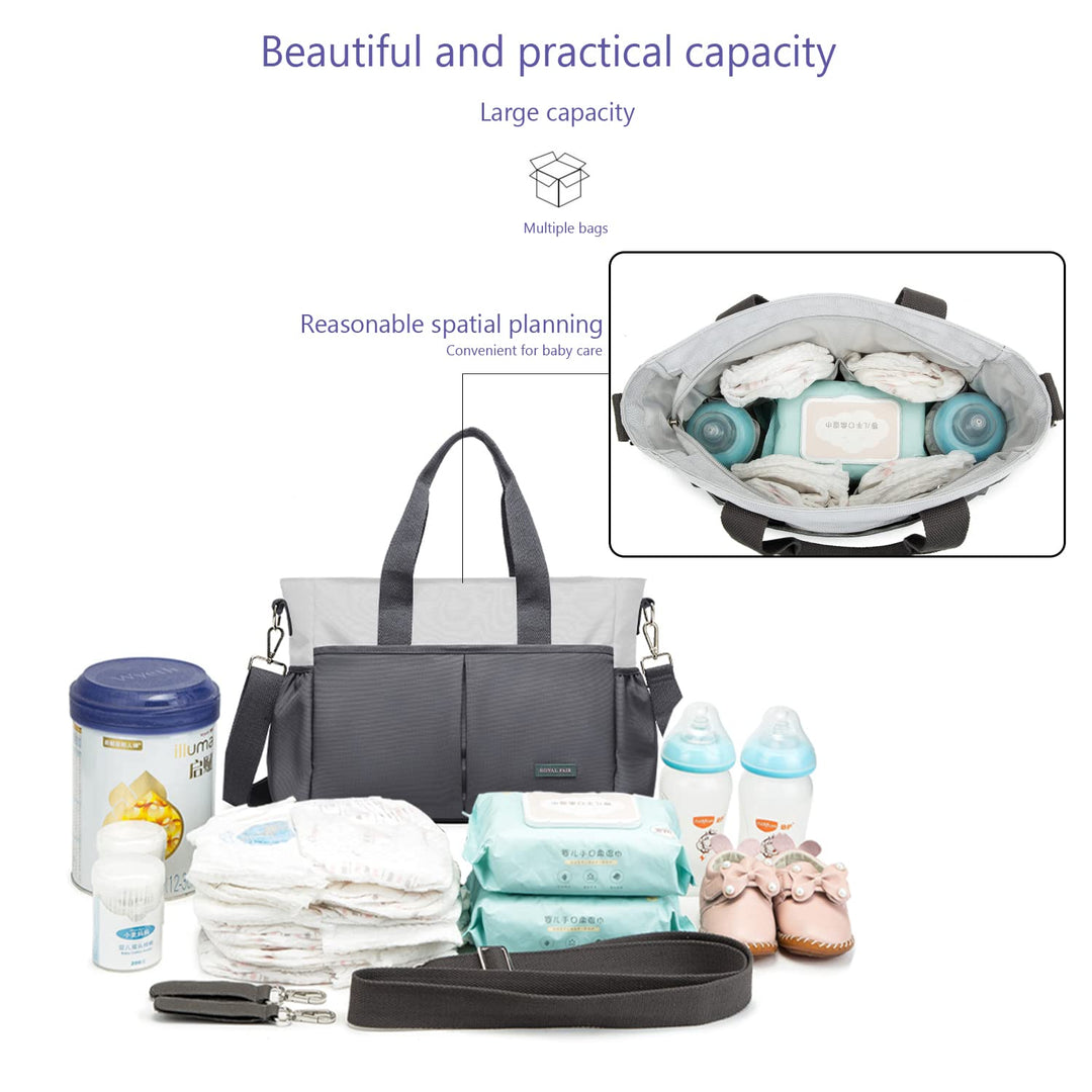 ROYALFAIR Baby Wickeltasche Klein für Unterwegs Reise Wickeltasche Bote Messenger mit Isoliertasche