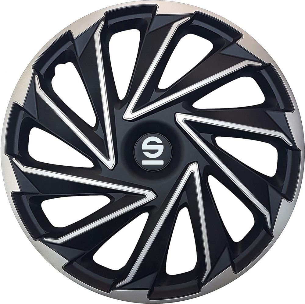 Sparco Radzierblenden Varese - 15-Zoll - Silber/Schwarz - Satz mit 4 Stück