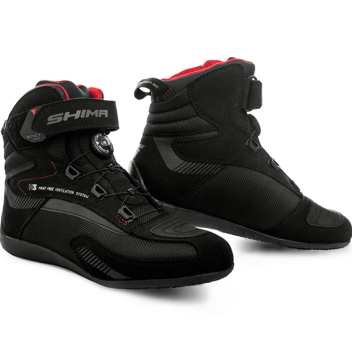 SHIMA EXO Vented, Motorradschuhe für Männer - Verstärkte Strassenreitschuhe mit ATOP-Verschlusssyste