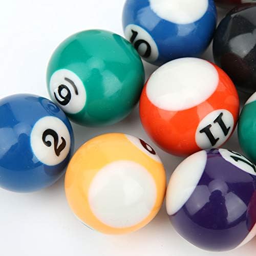 GOTOTOP Mini Pool Ball Billard Set, 16PCS 32MM Harz Kinder Pool Billardkugel Billardtisch Enthält 15