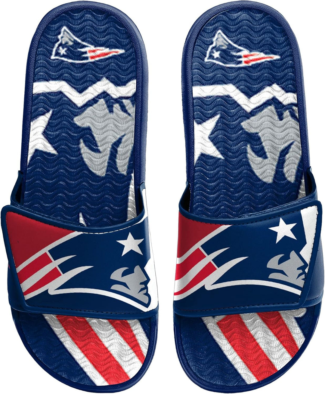FOCO Commanders NFL Legacy Sport Slide Flip-Flops für Herren New England Patriots 9-10 Colorblock Bi
