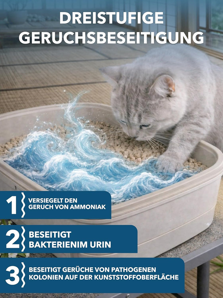 Tofu Katzenstreu | Antibakterielle, spülbare und Geruchshemmende | Katzenstreu staubfrei auf Pflanze