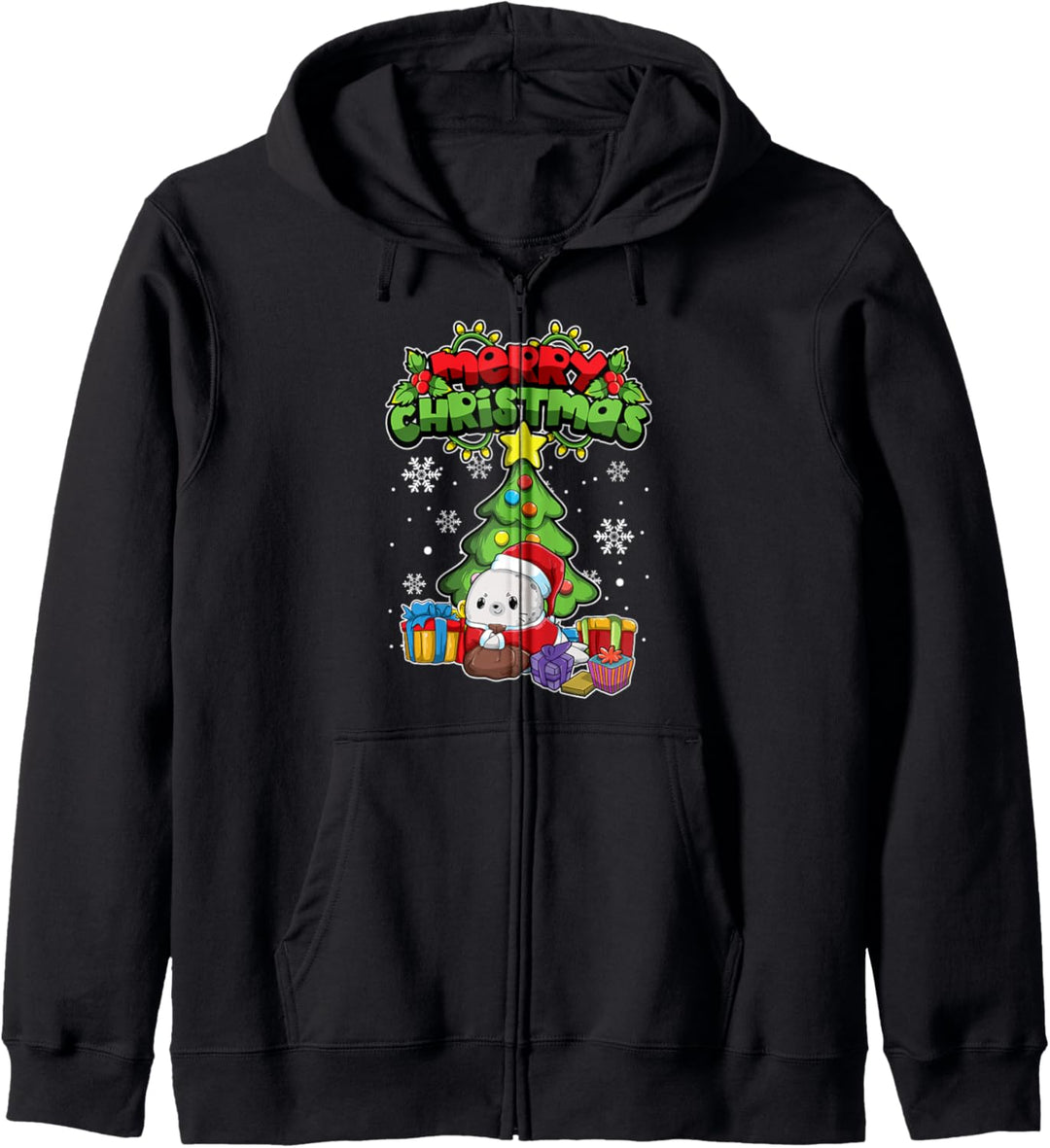 Frohe Weihnachten Tiere - Xmas Seal Kapuzenjacke