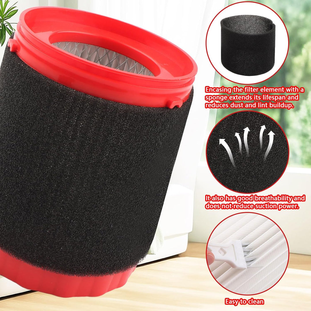 2 Stück Ersatzfilter passend für Bosch 18 V Nass-/Trockensauger für GAS18V-3/GAS18V-10L VF320H Profe