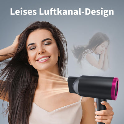 SAWOP Föhn mit Diffusor, Haartrockner Ionen für lockiges Haar, 1800W Haarföhn Fön mit Düse zum schne