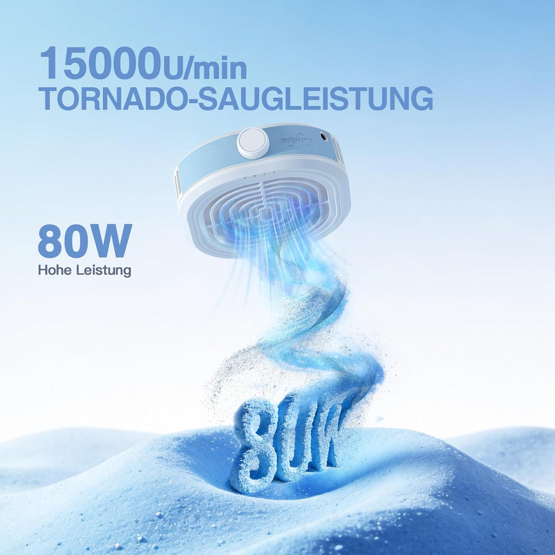 80W Professioneller Nagelstaubsauger, Tragbarer Tischstaubsauger, 3 Saugstufen Leistungsstarker Stau
