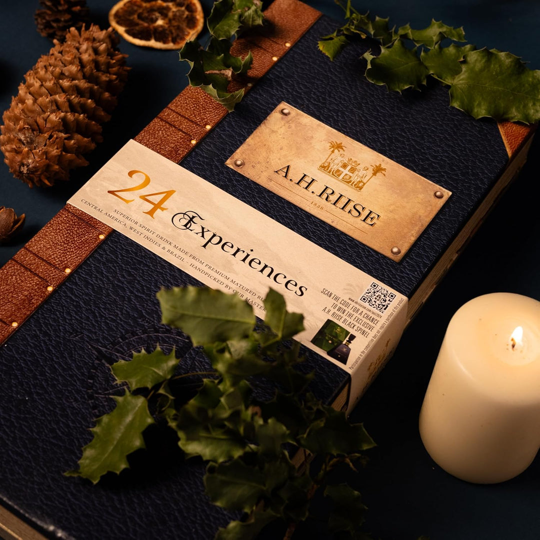 A.H.Riise Adventskalender | Rum-Genuss in der Adventszeit | 24 exquisite Mini-Flaschen | Dänische Tr