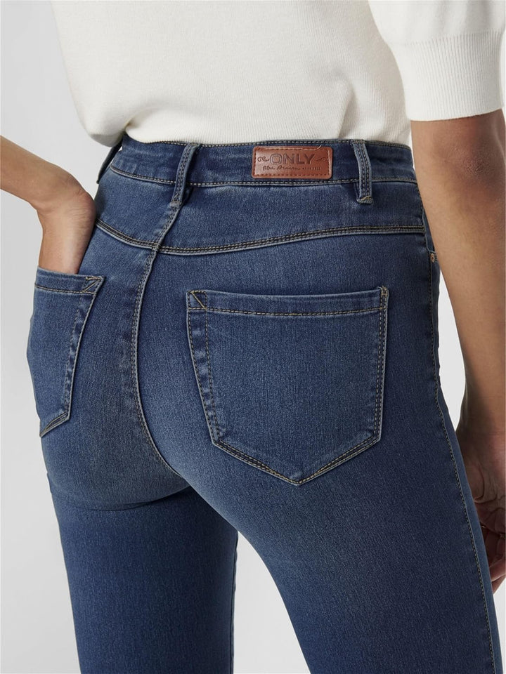 ONLY Female Skinny Jeans ONLROYAL Hohe Taille Skinny Fit Jeans XS / 34L Dark Blue Denim, XS / 34L Da