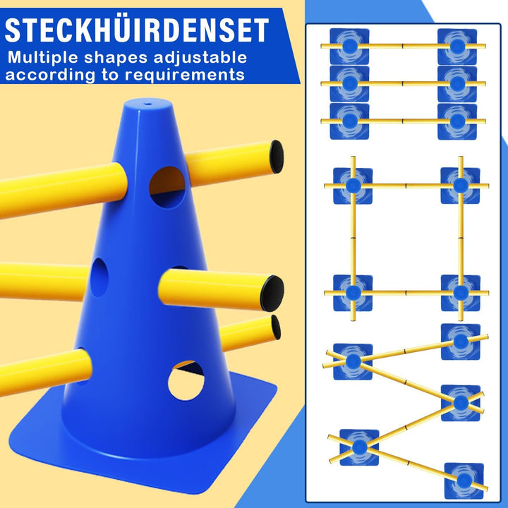 6 Sets Sports Steckhürdenset Steckhürden Set für Hunde Agility Trainingszubehör für Hunde &amp; Pferde 1