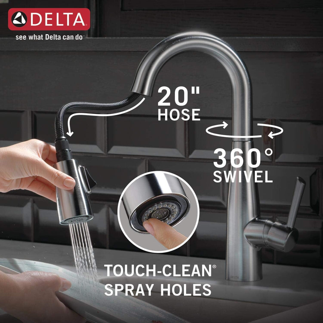 Delta Wasserhahn Essa Single Griff Bar/Prep Wasserhahn mit magnatite Docking und touch-clean Spray H