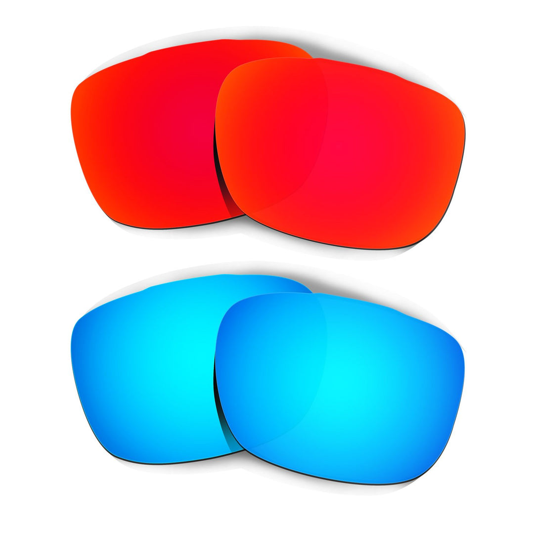 HKUCO Plus Mens Replacement Lenses For Oakley TwoFace Sunglasses Red/Blue Polarized