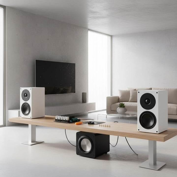 Power-Verstärkerplatine TPA3116D2-Chip 2.1-Kanal Digitalverstärker mit Bluetooth Aux Subwoofer Ausga