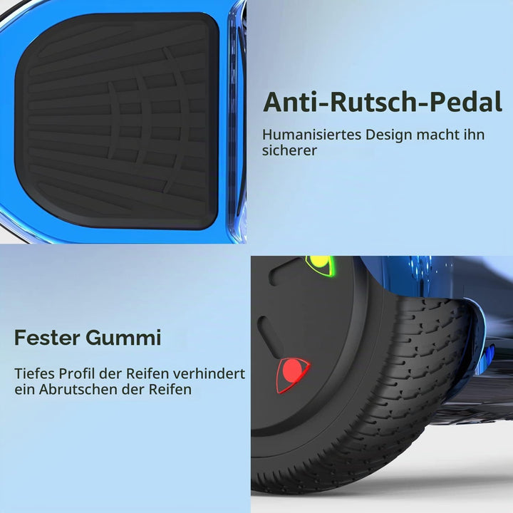 RCB Hoverboards mit Sitz Hoverkart komplett für Kinder, Skateboard mit Set, Hoverboards mit LED Lich