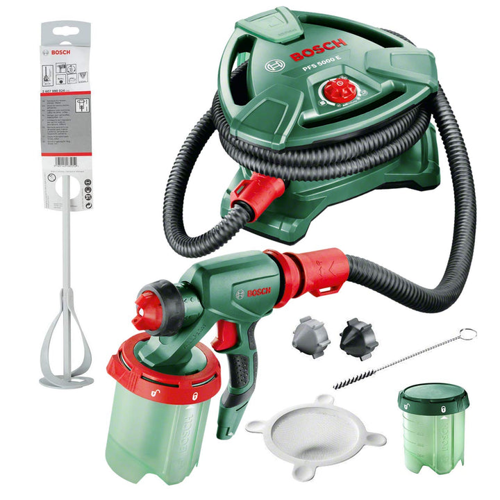 Bosch elektrisches Farbsprühsystem PFS 5000 E (1200 Watt, für Lack/Lasur/Wandfarbe, im Karton) + Zub