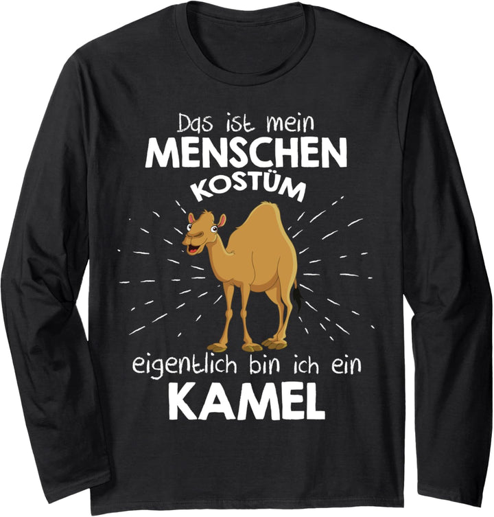Mein Menschen Kostüm Bin ich ein Kamel, Halloween Outfit Langarmshirt