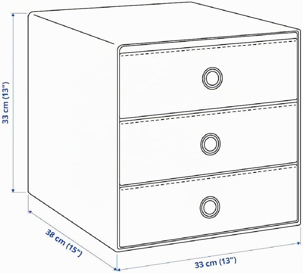 BLÄDDRA Mini-Kommode mit 3 Schubladen, Aufbewahrungsbox, Aufbewahrungsbox, Aufbewahrungsbox, Aufbewa