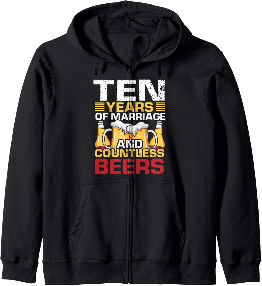 10th Wedding Anniversary Gifts for Him Her Husband Couples Kapuzenjacke